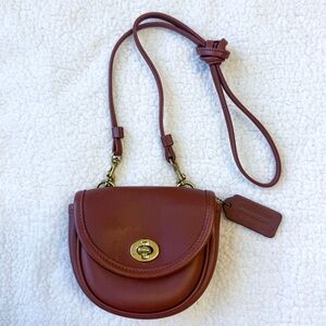 Coach Vintage Mini Brown Turnlock Crossbody Belt Bag 9826 Gorgeous EUC From 1997